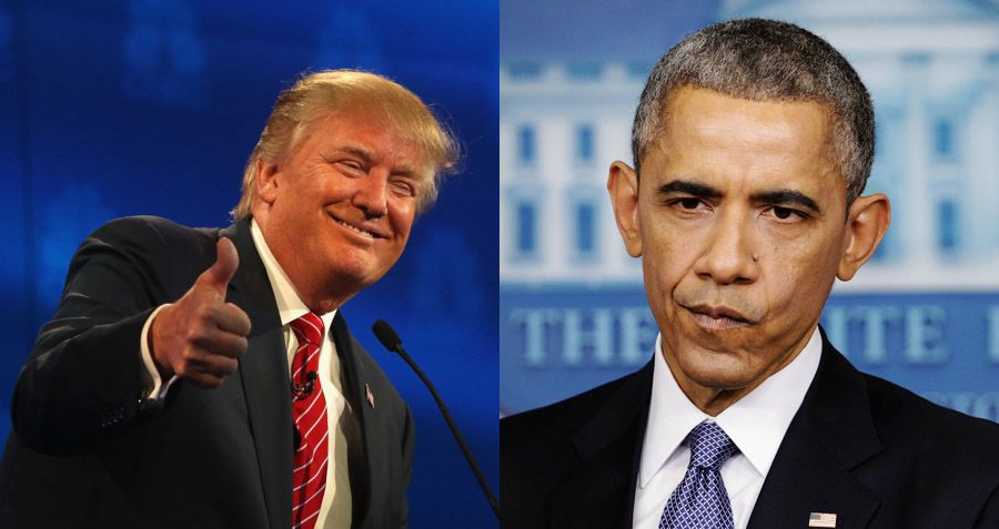 Trump Obama Portraits