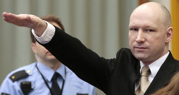 Anders Breivik Nazi Salute