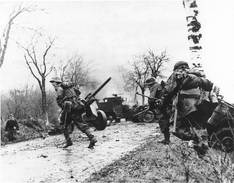 German Troops During The Battle Of The Bulge