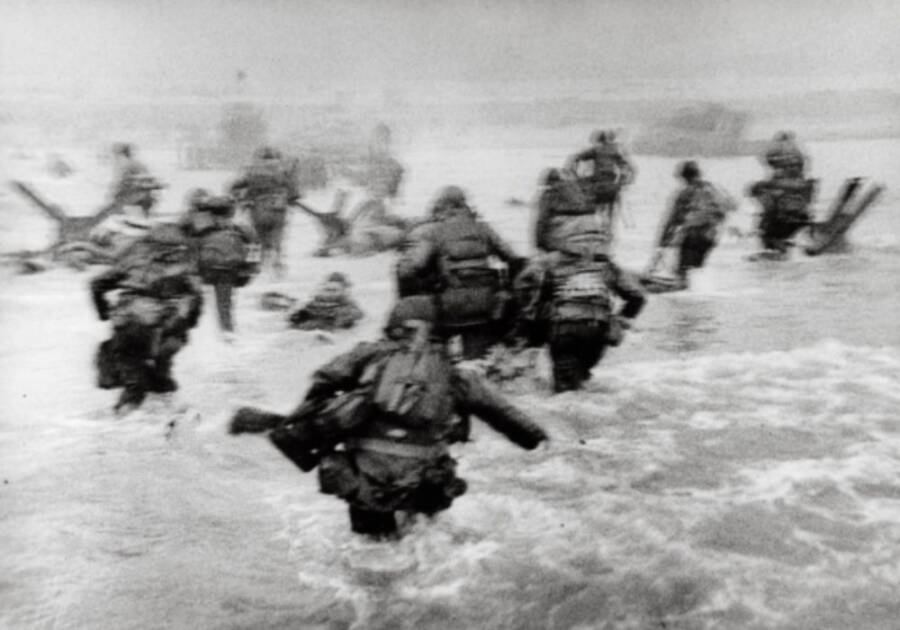 Troops Storm The Beaches Of Normandy