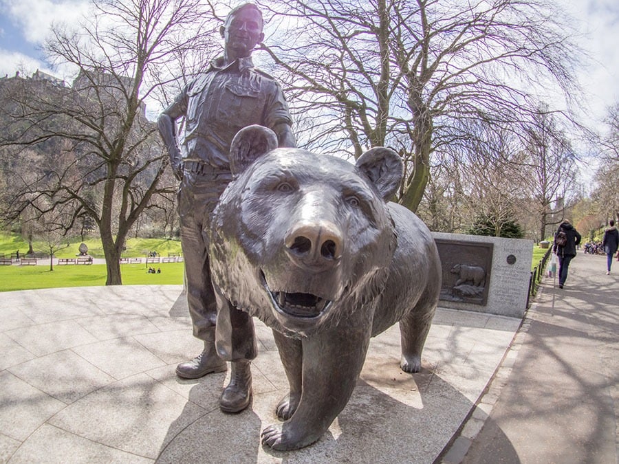 Wojtek The Bear Statue