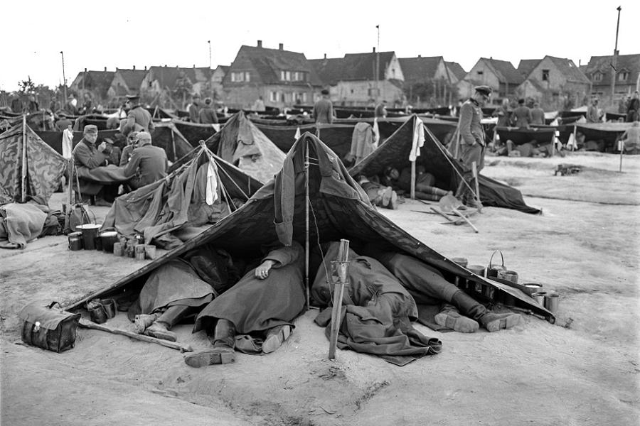 Allied Camp Crowded Tent