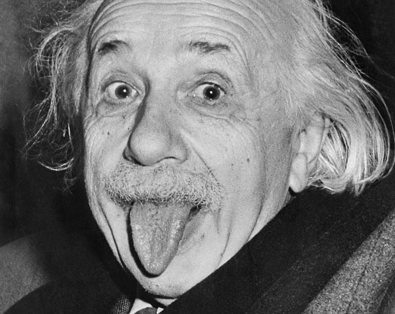 Albert Einstein sticking Out His Tongue