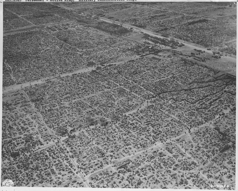Rheinwiesenlager Camp Aerial View