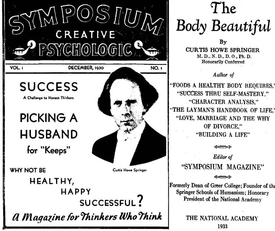 Curtis Howe Springer How to banish disease and know the joys of living