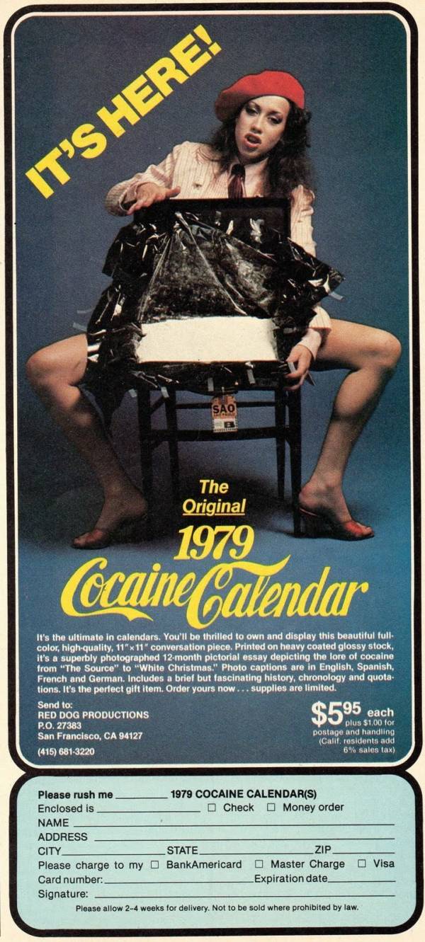 Cocaine Calender