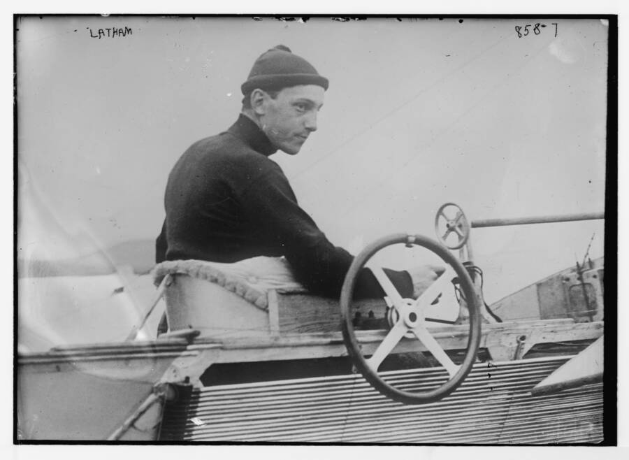 Latham In A Flying Machine