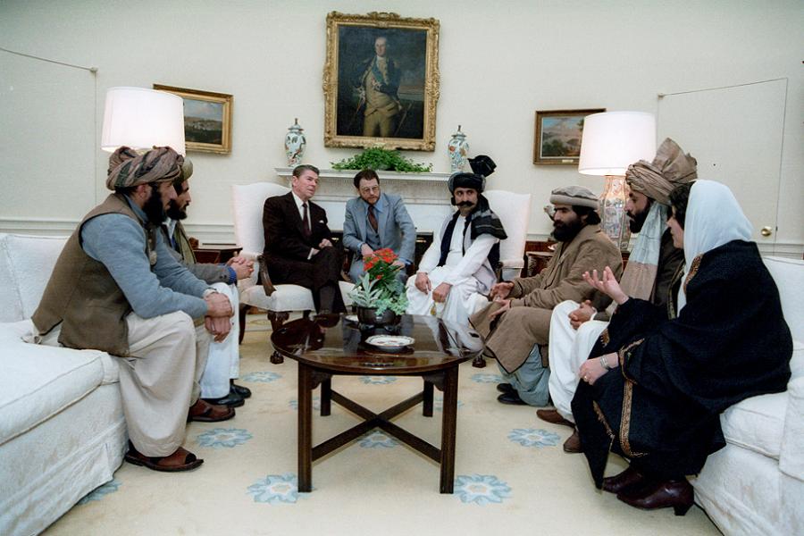 Ronald Reagan With Afghans