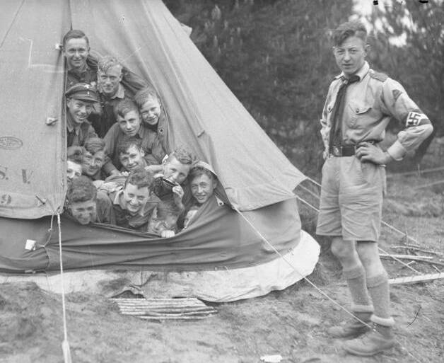 Boys In Tent In Nazi Germany