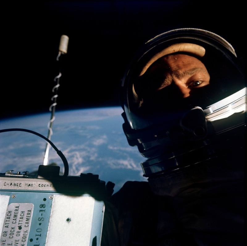 Buzz Aldrin Self Photograph During Gemini 12