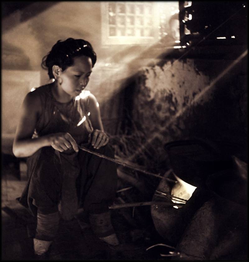 Bound Foot Woman Working
