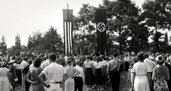 Swastika American Flag Outdoors