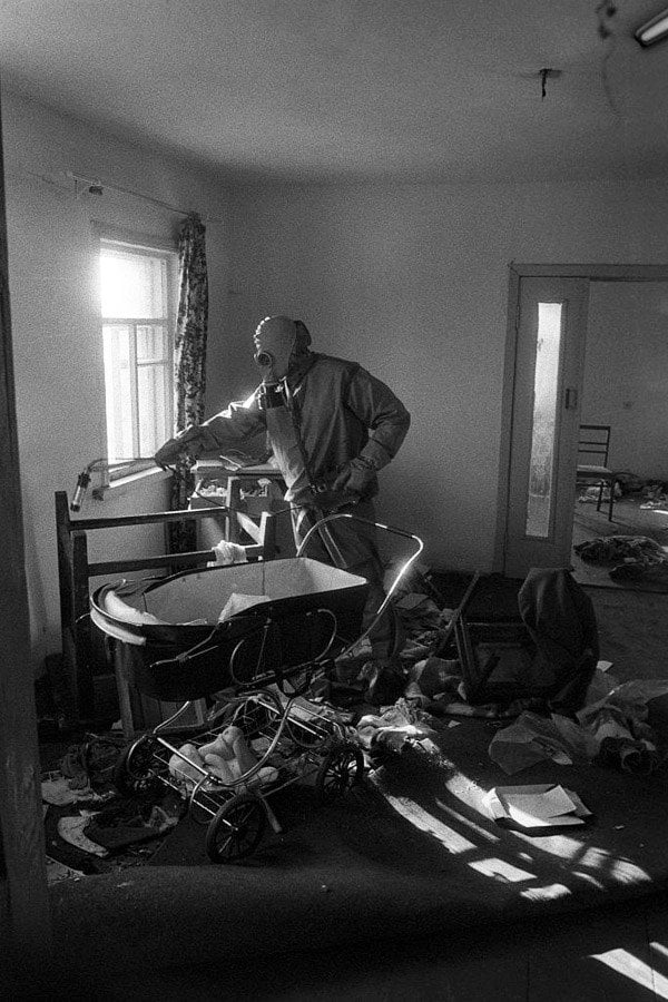 Man In Hazmat Suit In Chernobyl Exclusion Zone