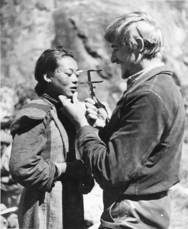 Craniology Measuring Tibetan Woman