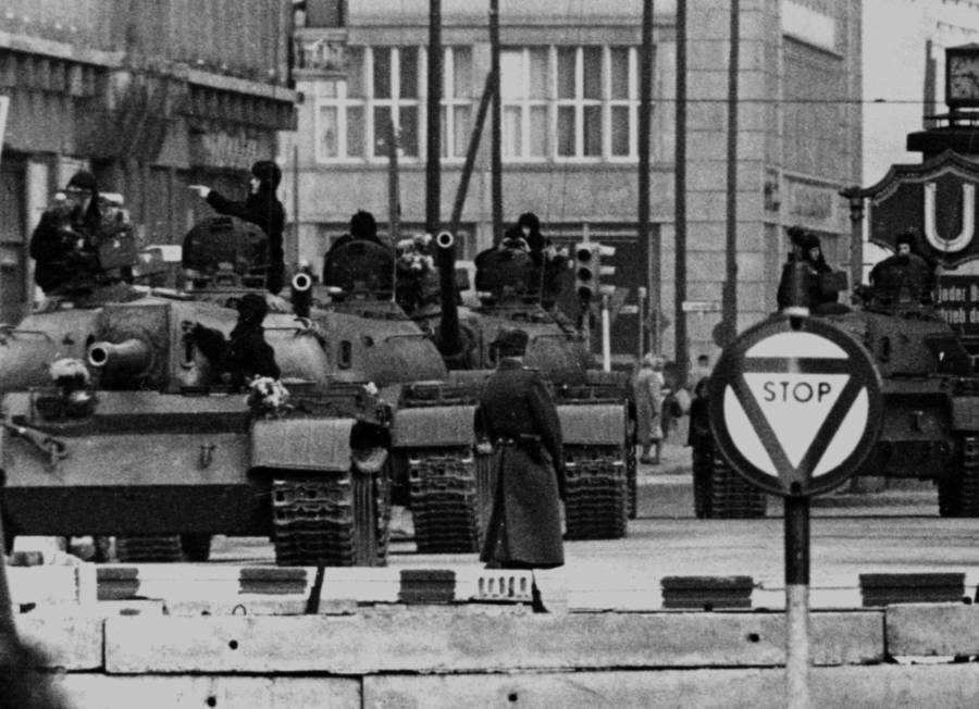 Berlin Wall Soviet Tanks