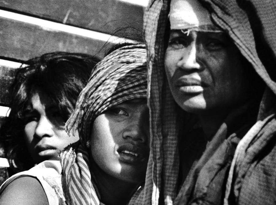 Cambodian Women Huddling