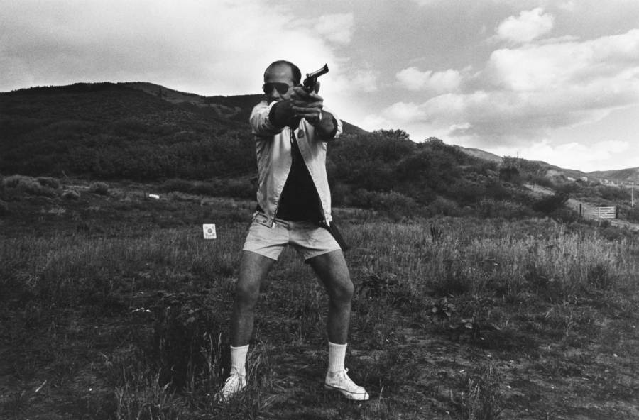 Hunter S. Thompson With A Gun