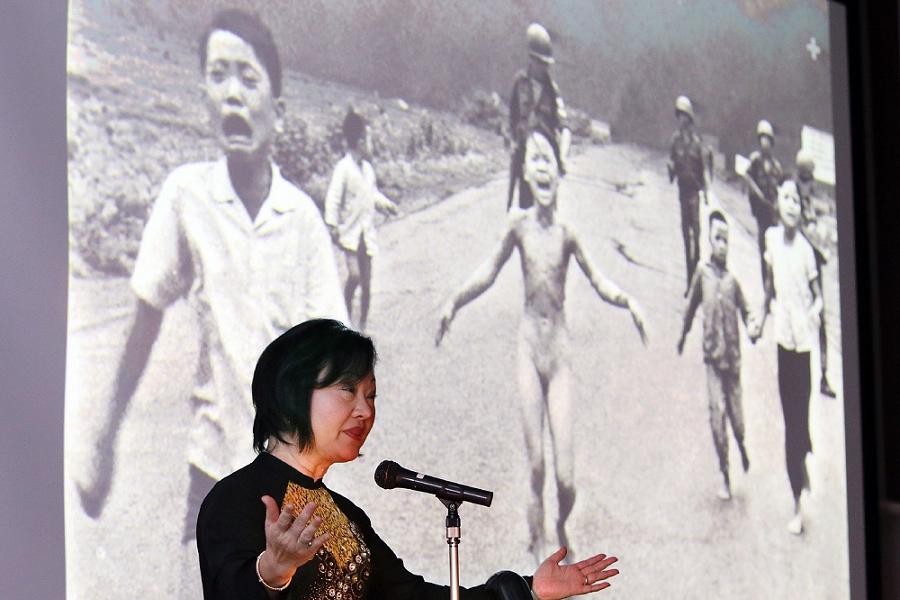 Napalm Girl Giving Speech