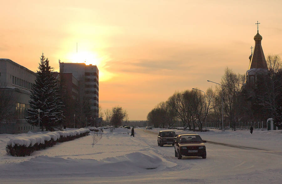 Sun Snow Steeple