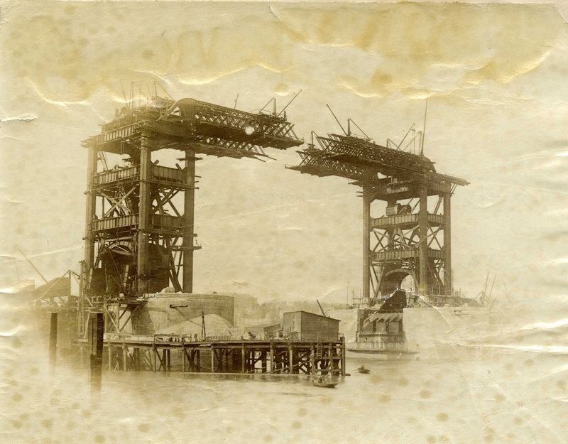 Tower Bridge Under Construction