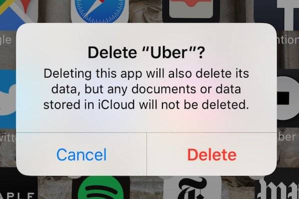 Delete Uber App