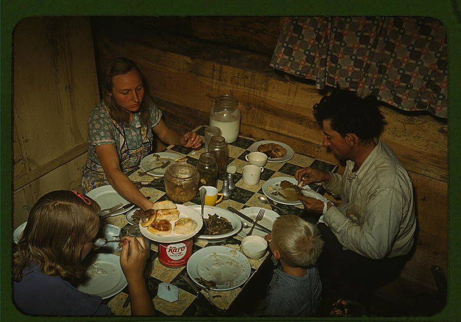 Eating Dinner In Dugout