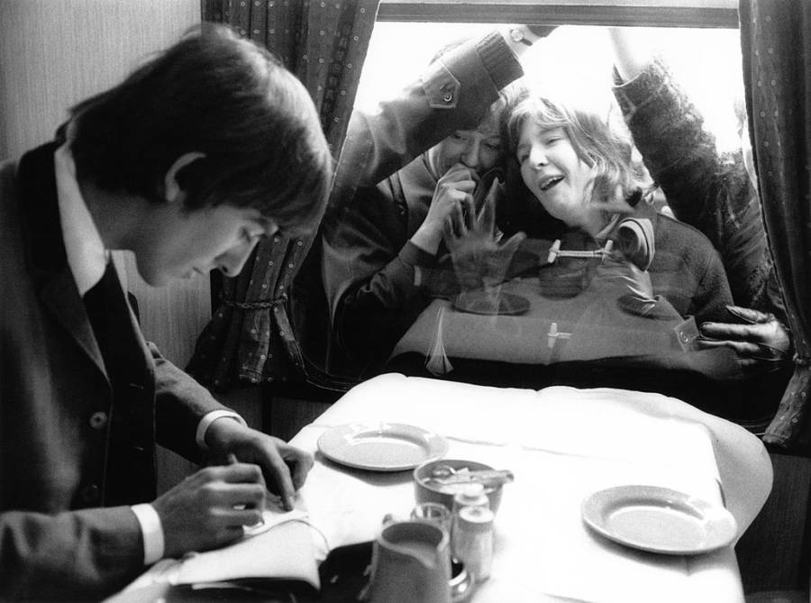 George Harrison On Train