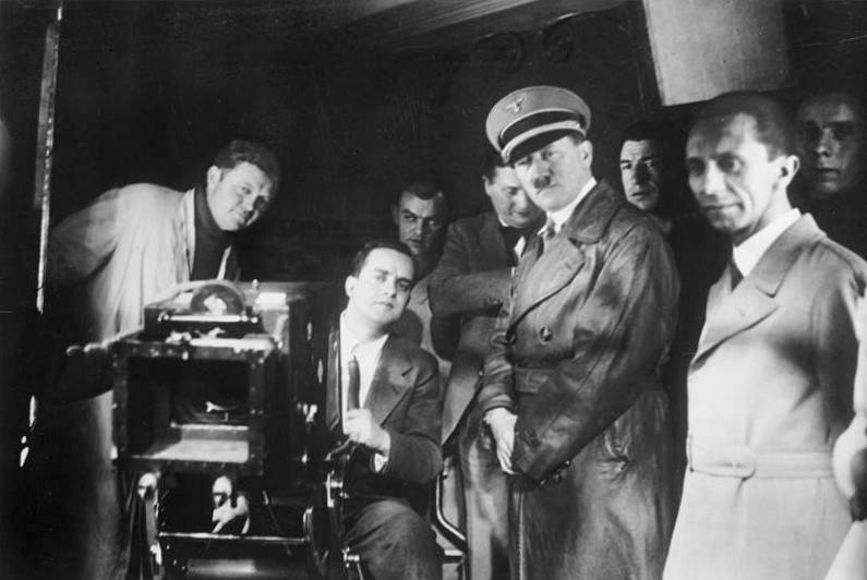 Hitler Goebbels Behind Camera