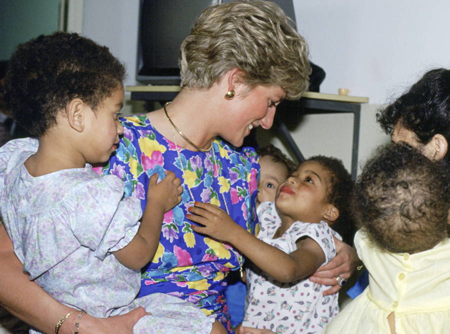 Princess Diana Holds Sick Children