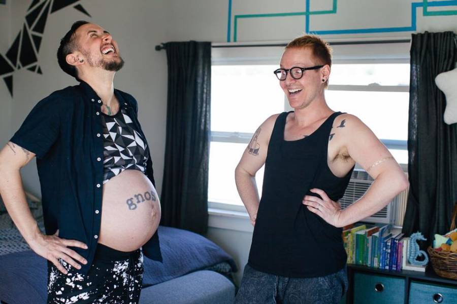 Trans Man Welcomes First Biological Child Into the World With Husband