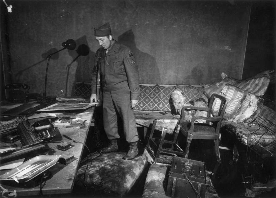 Soldier In Hitler Bunker