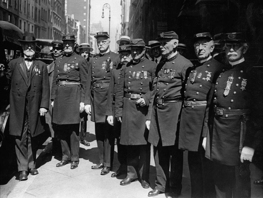 Civil War Veterans At Funeral