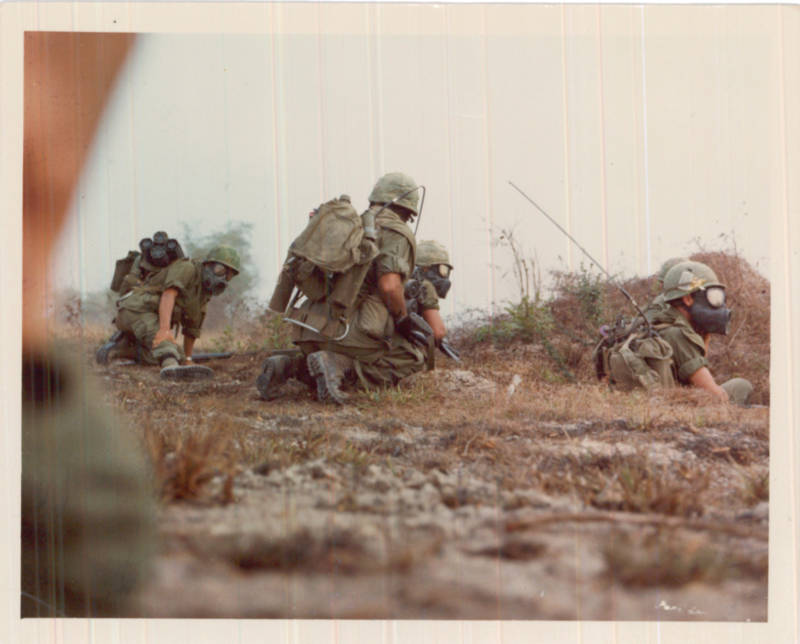 44 Declassified Vietnam War Photos The Public Wasn T Meant To See   Combat In Gas Masks 