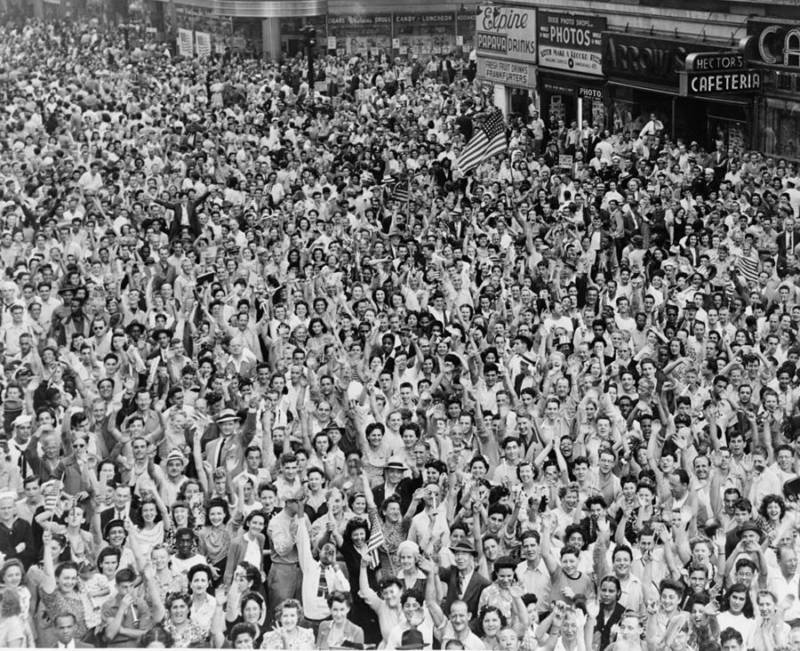 Crowd Cheering With Joy