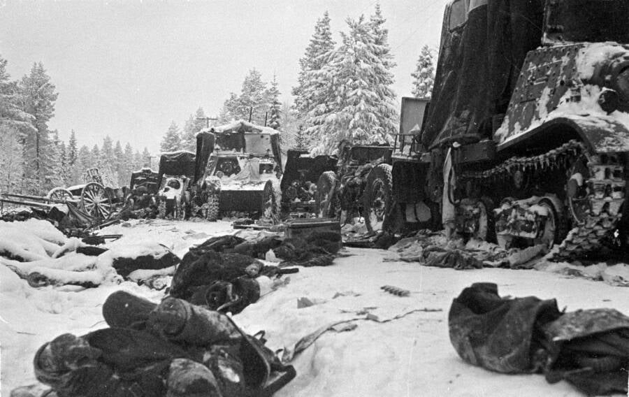 Dead Soviet Soldiers After An Ambush