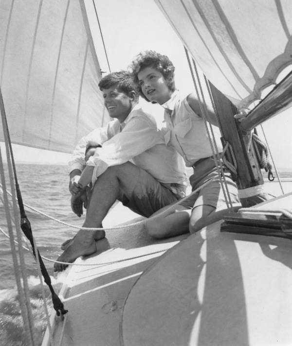 Senator Kennedy On Boat