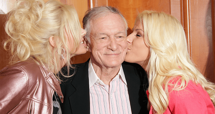 Hefner With Blondes