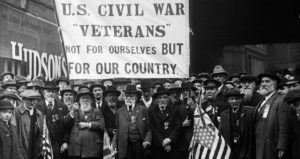 Veterans Holding Banner