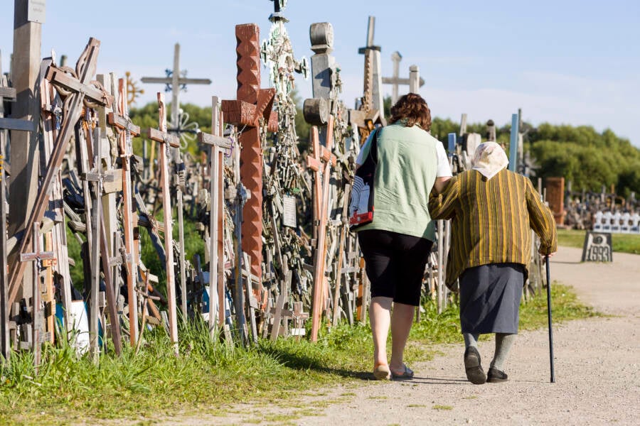 Women At The Hill Of Crosses