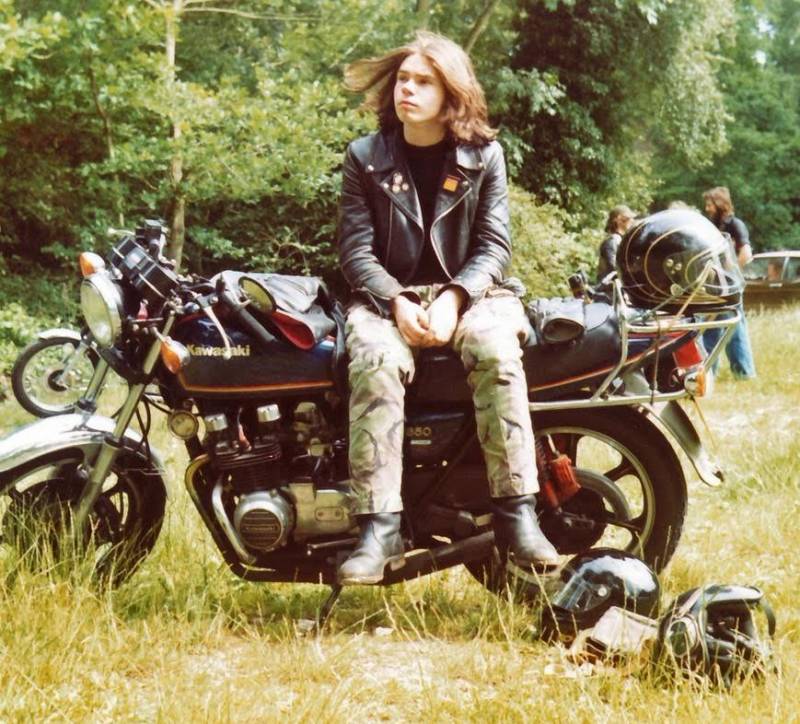 Man Posing On Motorcycle