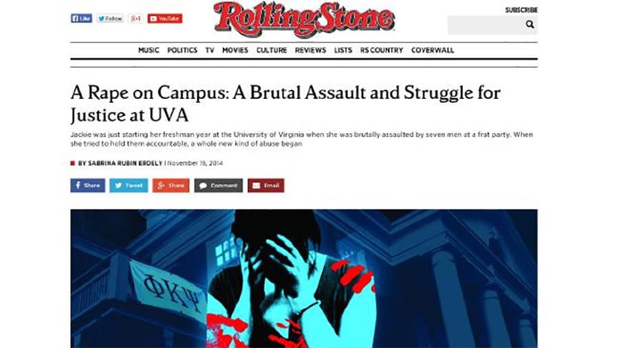 Rolling Stone rape story media lies 