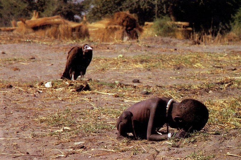 Vulture Near Little Child