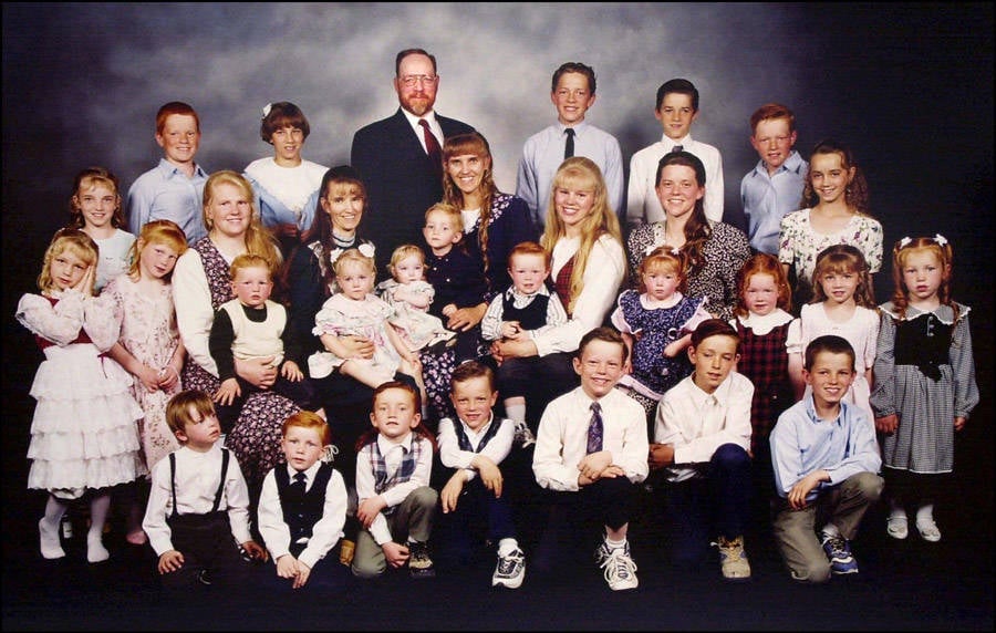 Polygamist Tom Green with his family