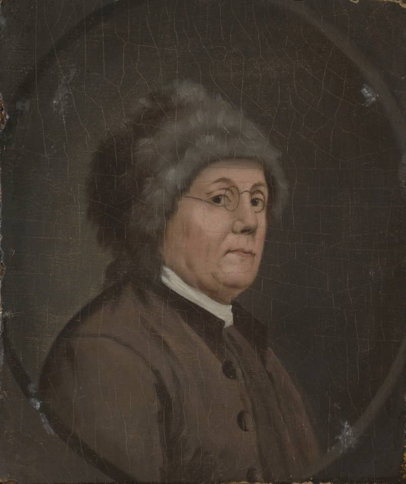 Ben Franklin Wearing Fur Cap