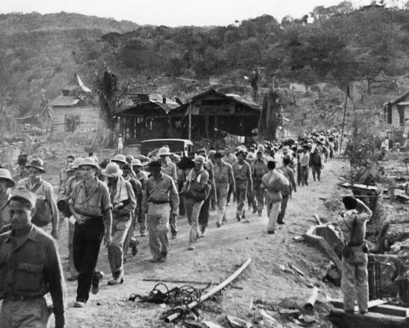 Marching Near Village 