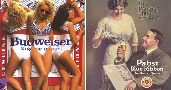 Pabst Budweiser Beer Ads