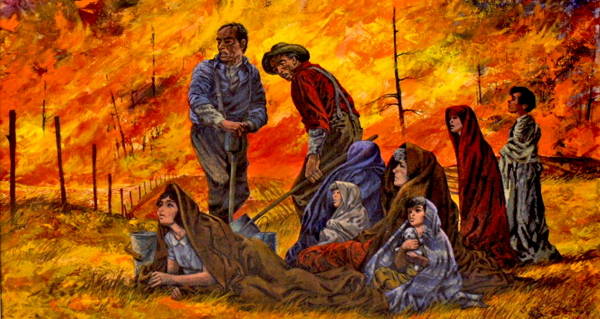 GREAT FIRE AT PESHTIGO WISCONSIN FIRESTORM SURVIVORS STARTED BY COMET THEORY