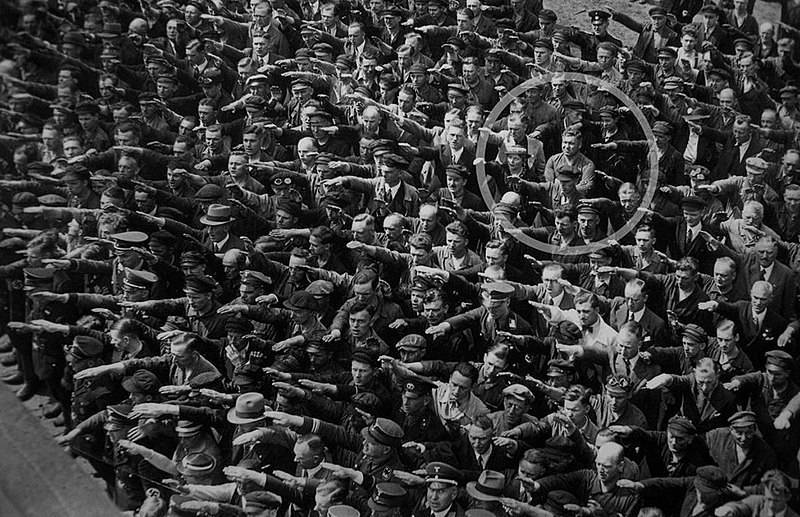 Nazi soldier refusing to salute