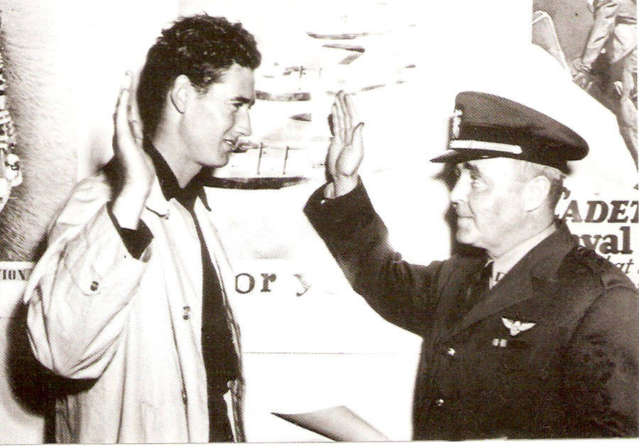 Ted Williams enlists in the navy