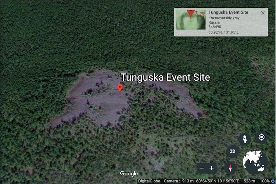 Tunguska Event Site On Google Earth
